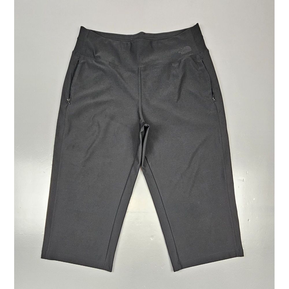 The North‎ Face Capris Womens Large. Black Wide Leg Yoga Leggings.